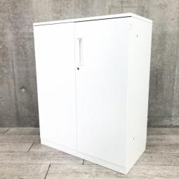 【在庫入替セール】収納物がひとめで分かる両開き戸タイプ！国内メーカーのホワイト書庫が入荷しました！　[■コクヨ（KOKUYO）製　エディア（EDIA）　両開き書庫　■ホワイト　■シリンダー錠　■天板付き【A00973465】