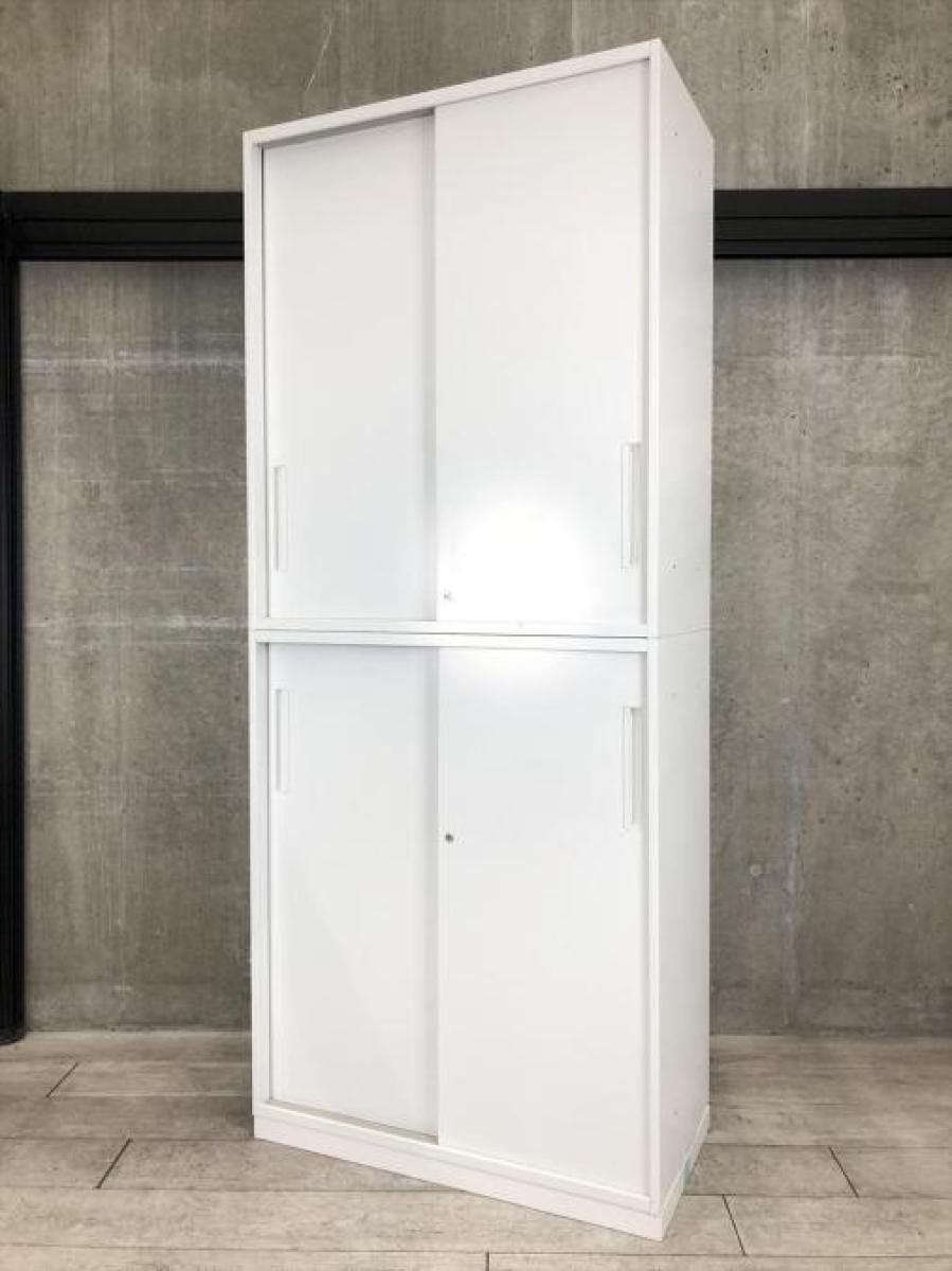 【開閉時に場所を取らない引き違い戸の書庫セット！】/オススメ(おすすめ) /人気商品】■ウチダ製　HSシリーズ　引き違い＋引き違い　ハイキャビネット　2枚引き戸　ホワイト　シリンダー錠【IB】
                        HSシリーズ
                                    中古
            