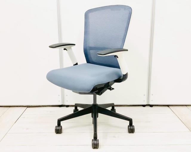 【中古】エルフィ ELA2-00B ウチダ（UCHIDA) 肘付ミドルバックチェア