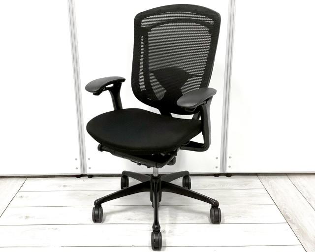 【現物撮影品】ワークチェア アームレスト付 アジャストアーム 可動肘 ブラックボディ スマートオペレーション オススメ(おすすめ) 大人気 ・Okamura/オカムラ ・Contessa/コンテッサ ※横浜本店撮影画像※