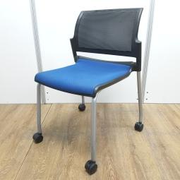 ★ウチダ製　FM-310　ブルー　会議・セミナー　様々なシーンにマッチするシンプルなデザイン　ネスティングチェア！！