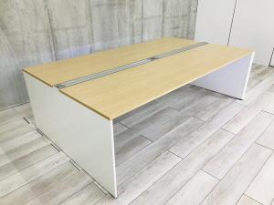 【倉庫在庫品】人気のフリーアドレスデスク！インターリンク/W2400/ナチュラル