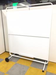 【会議の強い味方！】2段式大型ホワイトボード！キャスター付きで移動も楽々！