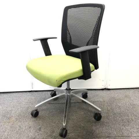 【中古】ヴィラージュチェア 8VCM1C FHR5 オカムラ（okamura） 肘付ローバックチェア