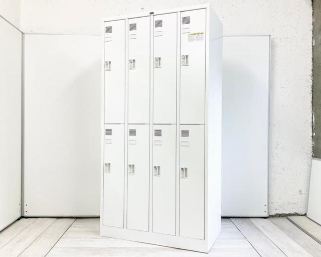 【中古】システム システムロッカーNS-4連2段 ウチダ（UCHIDA) 8人用更衣ロッカー