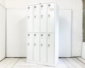 【外部倉庫在庫】収納家具 更衣用ロッカー 多人数用 シリンダー錠 オススメ(おすすめ) 大人気 ・UCHIDA/内田洋行 ・システムロッカー ※横浜本店撮影画像※【マスターキーは付属しておりません】【AO】※横連結用穴有