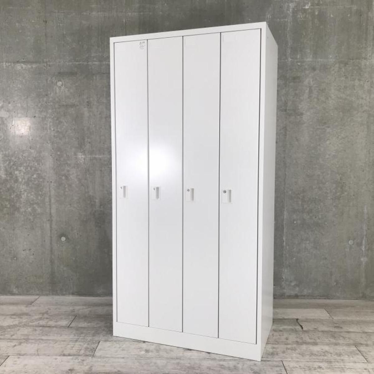 【定価9万円】【シンプルでスタンダードな更衣ロッカー！移転や増員を検討されている方にオススメ！】■イトーキ(ITOKI)製　WN型シリーズ　4人用更衣ロッカー　縦型ロッカー　■シリンダー錠　■ホワイト
                        WN型
                                    中古
            