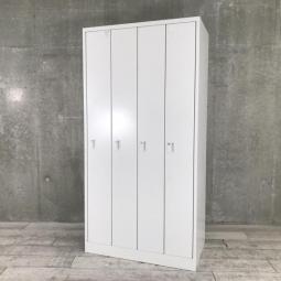 【定価9万円】【シンプルでスタンダードな更衣ロッカー！移転や増員を検討されている方にオススメ！】■イトーキ(ITOKI)製　WN型シリーズ　4人用更衣ロッカー　縦型ロッカー　■シリンダー錠　■ホワイト