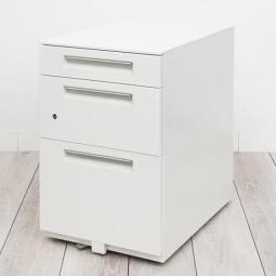 【スタンダードなデザインで使いやすい！】■イナバ　3段ワゴン　ホワイト【デスクワゴン】