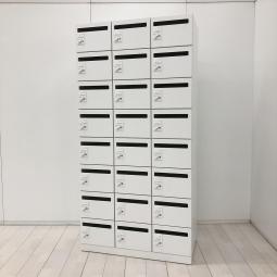 【フリーアドレスオフィスに最適！ダイヤル錠式24人用ロッカー！】■コクヨ（KOKUYO）製　エディア（ EDIA）シリーズ　24人用パーソナルロッカー　H1810㎜　■投函口有り　■ダイヤル錠　■ホワイト