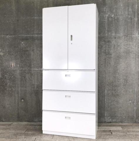 【中古】シンライン  イトーキ（ITOKI） ハイキャビネット／両開き＋3段ラテラル