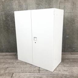 ■オカムラ（okamura）製　■レクトラインシリーズ　■ローキャビネット　■両開き書庫　■ホワイト　■シリンダー錠　【弊社使用欄：A01054680】