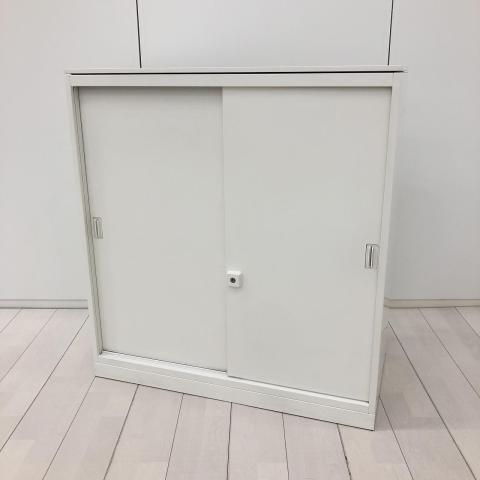 【中古】レクトライン 4B412Y　ZA75 オカムラ（okamura） ローキャビネット／引き違い