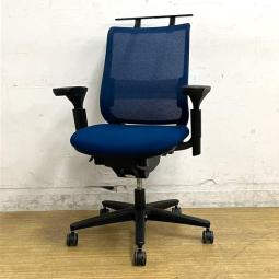 【在庫入替セール】コクヨ　ミトラ　スタンダードバック（メッシュ）可動肘　プルシアンブルー×ブラックフレーム　軽快かつ確かな座り心地の定番シリーズ　コートハンガー付き【愛知・名古屋・豊田・静岡・浜松】