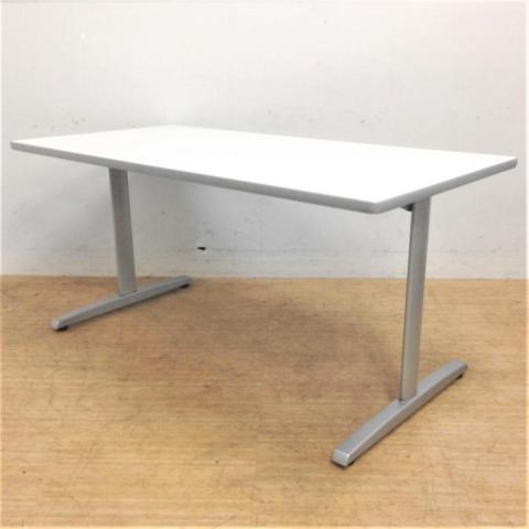 【4名推奨】オカムラ　8177シリーズ　ミーティングテーブル　天板ホワイト×脚シルバー　会議室用や打ち合わせ用におすすめ【愛知・名古屋・豊田・静岡・浜松】