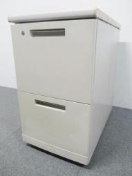 【7台入荷！】【ワークスペース追加にもオススメ！】■コクヨ(KOKUYO)　MXシリーズ　2段脇机　■便利に使える！デスクサイドキャビネット！　オフィスバスターズ