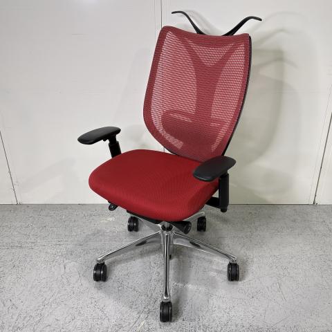 【中古】サブリナ  オカムラ（okamura） 肘付ハイバックチェア