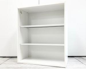 【収納物がひとめで分かるオープンタイプ！】■コクヨ（KOKUYO）製　エディア（EDIA）シリーズ　オープン書庫　ローキャビネット　H1100㎜　■ホワイト　■ベース無し　※扉外し商品のため外し跡がございます。