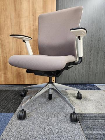 【中古】エルフィ ELA2-00B ウチダ（UCHIDA) 肘付ミドルバックチェア