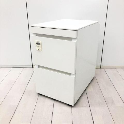 【576535】【鍵持ち歩き不要で便利なダイヤル錠タイプ！フリーアドレスデスクに必須な３段ワゴン！】■コクヨ(KOKUYO)製　GXシリーズ　3段ワゴン　フリアド用ワゴン　■キャスター付き　■W395×D605×H645mm　■ダイヤル錠　■ホワイト オフィスバスターズ　水戸サテライト　水戸市、日立市、ひたちなか市、鹿嶋市、神栖市、牛久市、古河市、結城市、東海村、つくば市