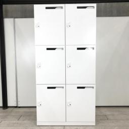 【鍵の持ち運び要らずで便利に使える！人気のダイヤル錠タイプ】■コクヨ　エディアシリーズ　6人用メールロッカー　ホワイト　■フレキシブルな働き方に対応！【モバイルロッカー】【KOKUYO　EDIA】