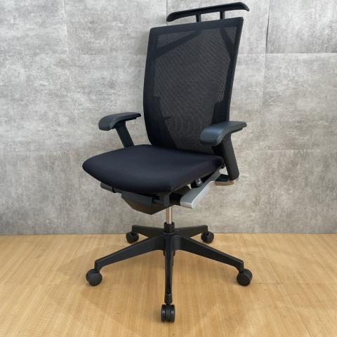 【中古】ヴェントチェア KE-867JB-Z9T1T1 イトーキ（ITOKI） 肘付ハイバックチェア