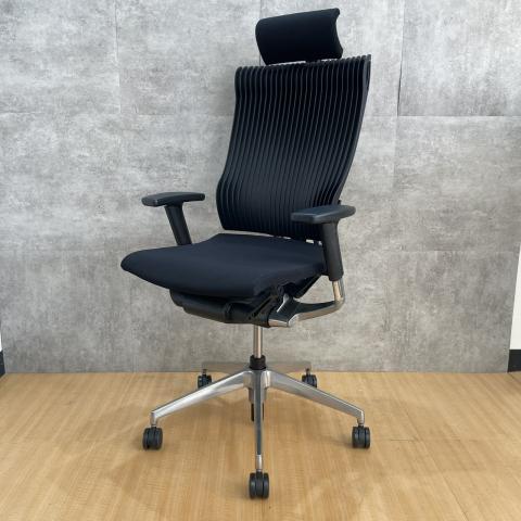 【中古】スピーナチェア（エラストマー） KE-755GP-Z9T1T1 イトーキ（ITOKI） 肘付ハイバックチェア