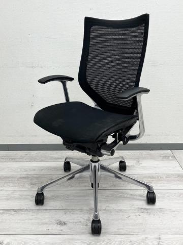 【中古】バロンメッシュチェア CP85AR FDH1 オカムラ（okamura） 肘付ハイバックチェア