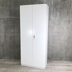 【関西倉庫在庫】大容量収納のキャビネット！　ホワイト　 両開き書庫　6段収納可能！　ハイキャビネット【弊社使用欄：A01064632】