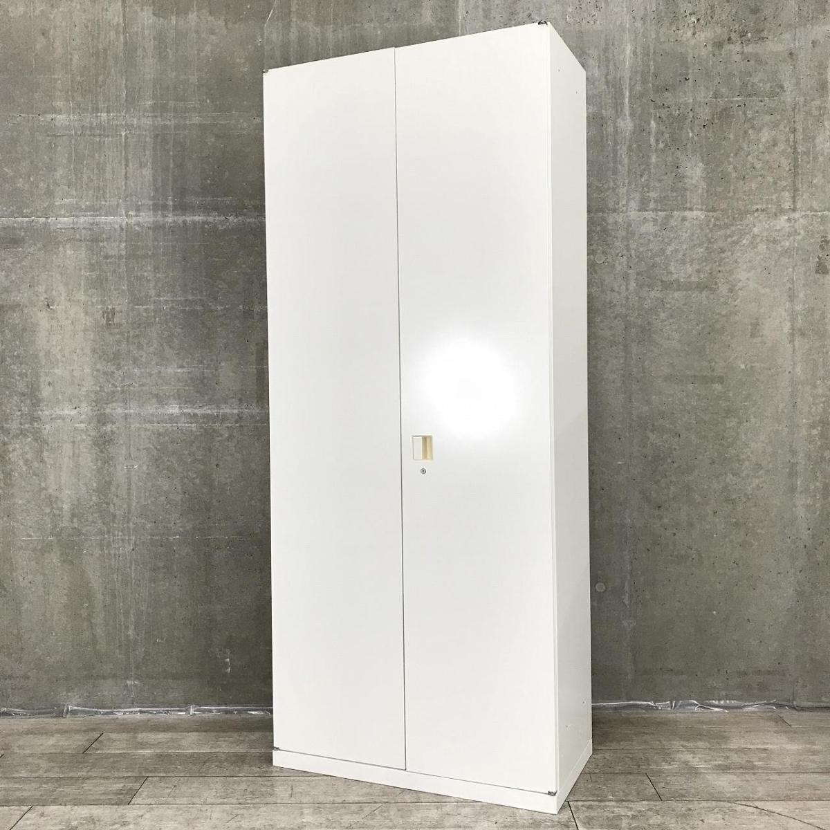 【これ１本で大容量収納！観音開きで見やすさ抜群！】■オカムラ(okamura)製　SAデュオラインシリーズ　両開き書庫　ハイキャビネット　■ホワイト　■シリンダー錠
                        SAデュオライン
                                    中古
            