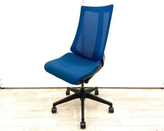 【中古】アクト メッシュ 樹脂 KG-470JV-T1B2 イトーキ（ITOKI） 肘無ハイバックチェア