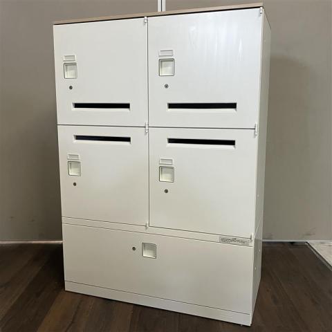 【中古】レクトラインロッカー  オカムラ（okamura） 4人用パーソナルロッカー