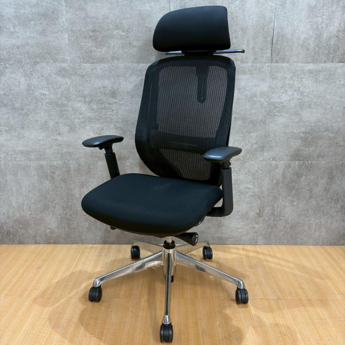 《在庫入替セール ㉕/10》2017年製★オカムラ製の大人気オフィスチェア【シルフィー/ブラック色/可動肘仕様/可動ヘッドレスト付き】が値下されました！  #前傾チルト機能付き #ランバーサポート付き　＊良品を格安で！「オフィスバスターズ福岡南店」は、福岡を拠点として、全国へ中古オフィス用品・オフィス家具を提供しております。
                        シルフィーメッシュ
                                    中古
            