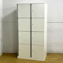 【ロット入荷】オカムラ　SWシリーズ　8人用更衣ロッカー　シリンダー錠　大きな取っ手がスタイリッシュかつ機能的　【倉庫在庫品】