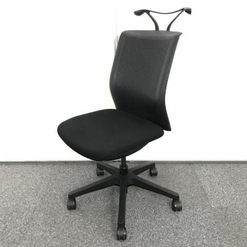【中古】オムネス C531ZR FBA1 オカムラ（okamura） 肘無ローバックチェア