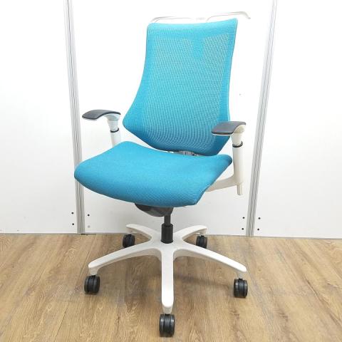 【中古】エフメッシュ KF-377 イトーキ（ITOKI） 肘付ハイバックチェア