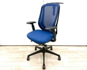 ■Okamura/オカムラ　■Sylphy/シルフィー　■ミディアムブルー　■肘付き/可動肘　■ハイバック　■ハンガー付き　　【弊社使用欄：A01057012】