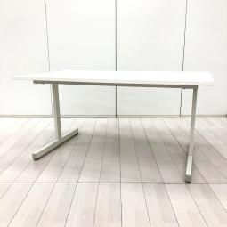 【580149】【シンプルで使い勝手のいいミーティングテーブル！休憩室やちょっとした会議などに！】■ウチダ （UCHIDA）製　ノティオ （notio）シリーズ　ミーティングテーブル　W1500×D900mm　2本脚　■ホワイト　オフィスバスターズ　水戸サテライト　大子町　北茨城市　高萩市　日立市　常陸太田市　常陸大宮市　那珂市　東海村　ひたちなか市　城里町 水戸市　笠間市　茨城町　大洗町　小美玉市