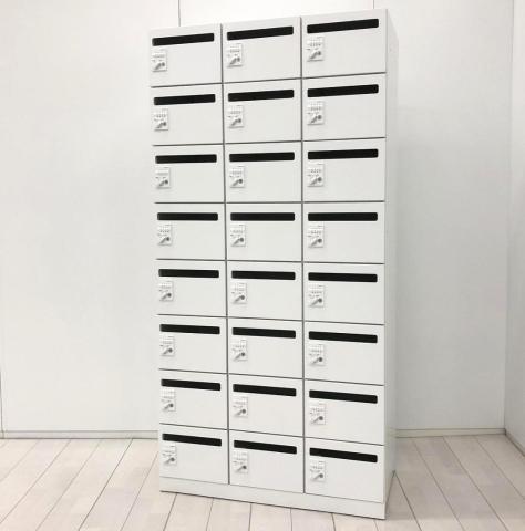 ☆24人用！【省スペースに多人数分！フレキシブルな働き方に対応！】■コクヨ製　24人用パーソナルロッカー　ホワイト　ダイヤル錠タイプ　■モバイルワーカーにオススメ！鍵の持ち運び要らず！【KOKUYO　EDIA】メールロッカー　ダイヤルロッカー　シューズボックス　24人用メールボックス　ダイヤルロック