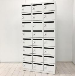 ☆24人用！【省スペースに多人数分！フレキシブルな働き方に対応！】■コクヨ製　24人用パーソナルロッカー　ホワイト　ダイヤル錠タイプ　■モバイルワーカーにオススメ！鍵の持ち運び要らず！【KOKUYO　EDIA】メールロッカー　ダイヤルロッカー　シューズボックス　24人用メールボックス　ダイヤルロック