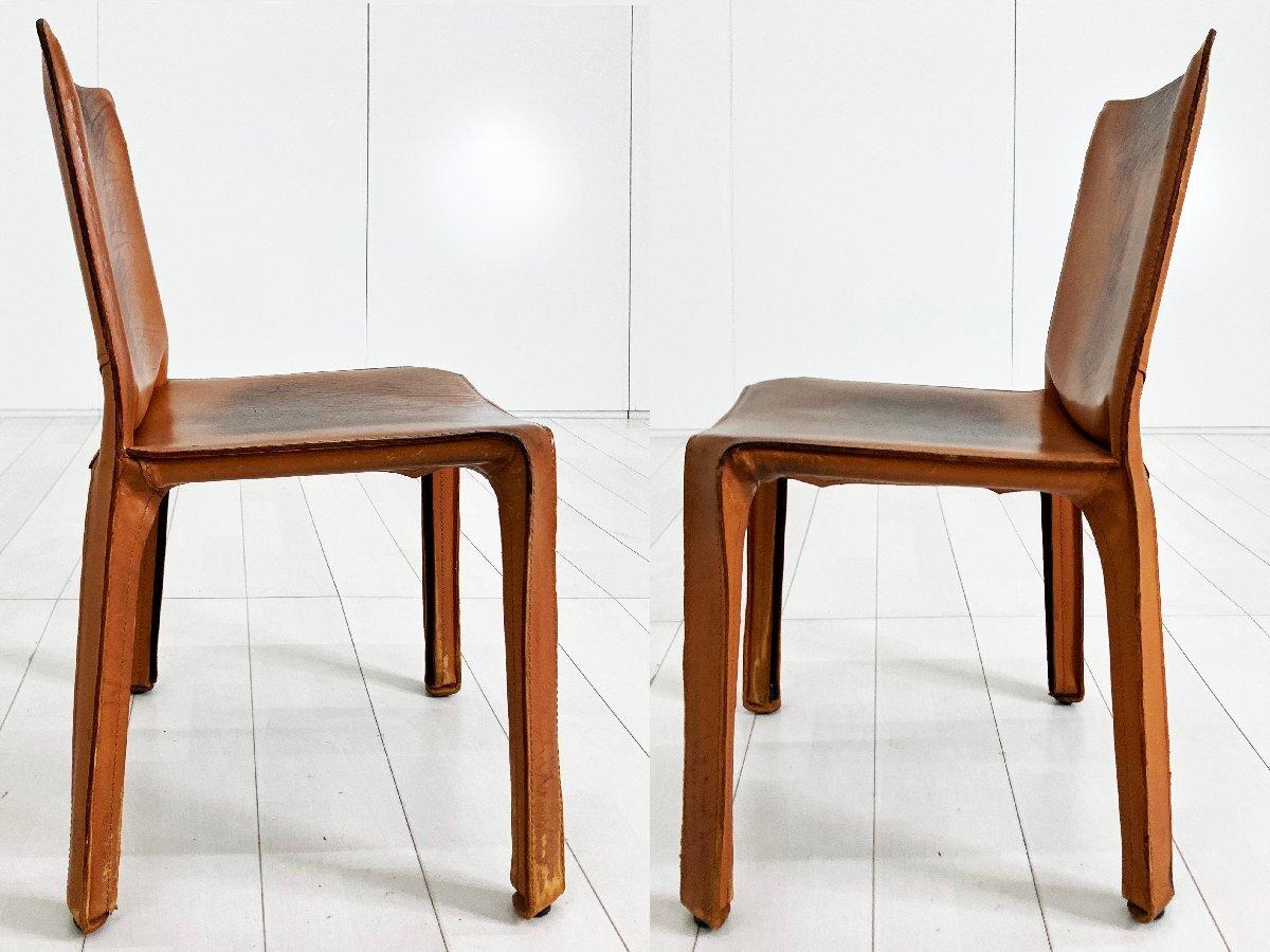 ☆名作 Cassina カッシーナ 412 CAB ダイニングチェア ブラウン 中古 