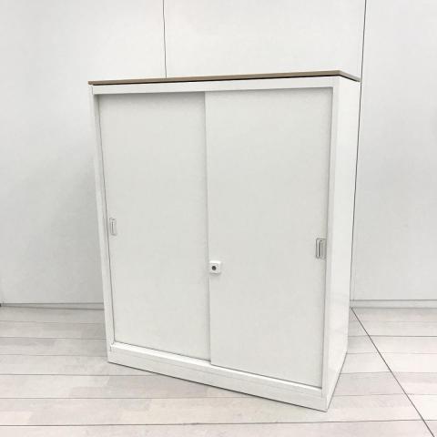 【中古】レクトライン  オカムラ（okamura） ローキャビネット／引き違い