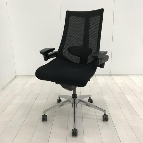 【中古】アクト メッシュ 樹脂 KG-457JB-ZTT1 イトーキ（ITOKI） 肘付ハイバックチェア