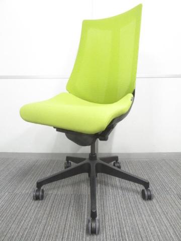 【長時間のデスクワークでもここちよさをキープ！】■イトーキ　アクトチェア　モスグリーン　プレーンメッシュ　ハイバック　■座る姿勢や身体の動きにフレキシブルに対応！【ITOKI　Act】