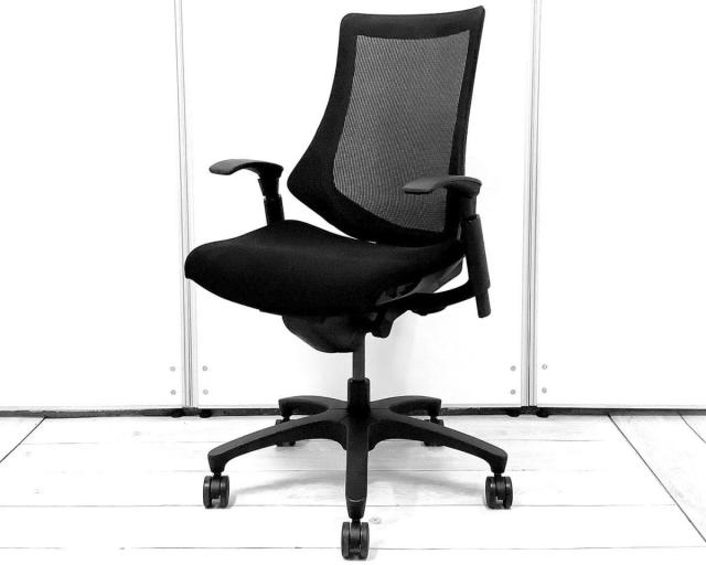 【中古】エフメッシュ KG-170JVH-T1T1 イトーキ（ITOKI） 肘付ハイバックチェア