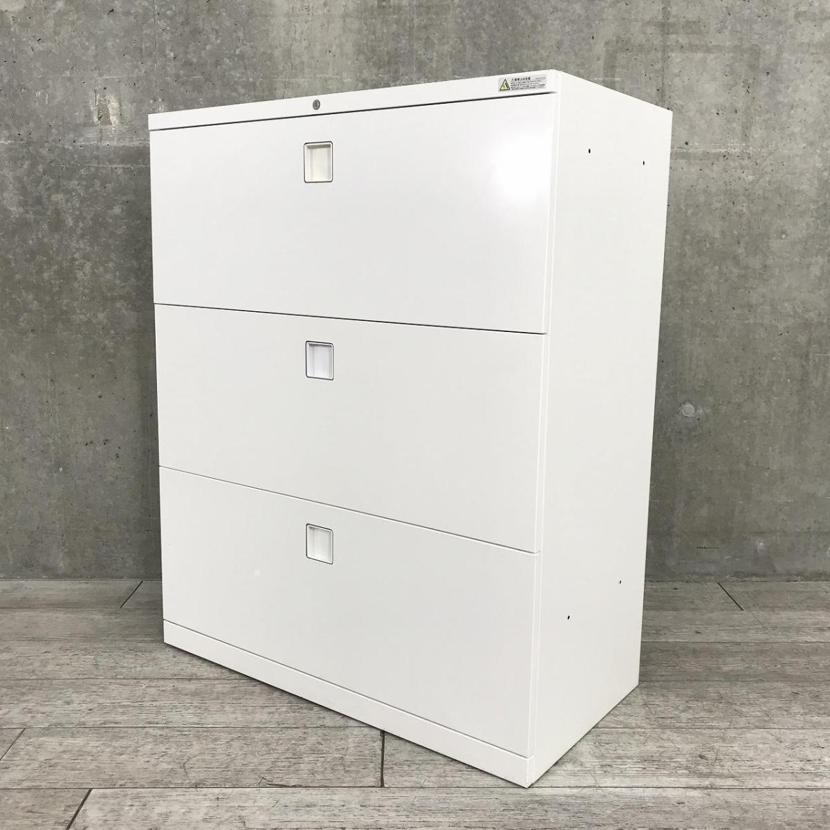 【関西倉庫在庫品】■オカムラ製　レクトライン　3段ラテラル書庫　W900mm×D450mm　■ホワイト【マルチハンドルで開きやすい！　収納力抜群！】
                        レクトライン
                                    中古
            