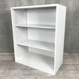 【見える化にフォーカスしたオープン書庫！大容量でスッキリ整理！】■イナバ（Inaba）製　オープン書庫　ローキャビネット　■ホワイト　【よく使うファイルやカタログ収納におすすめ！】
