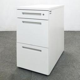 【コレは便利！ワークスペース追加にもオススメ！】■イトーキ(ITOKI)　CZRシリーズ　3段脇机　ホワイト　H720mm　ロングレールタイプ【デスクサイドキャビネット】