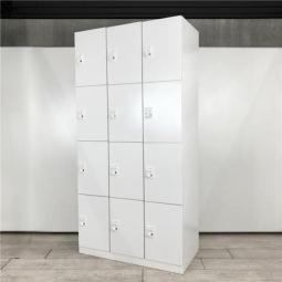 【580757】【省スペースに多人数分！フレキシブルな働き方に対応！】■コクヨ製　12人用ダイヤルロッカー　ホワイト　ダイヤル錠タイプ　■モバイルワーカーにオススメ！鍵の持ち運び要らず！　オフィスバスターズ　水戸サテライト　大子町　北茨城市　高萩市　日立市　常陸太田市　常陸大宮市　那珂市　東海村　ひたちなか市　城里町 水戸市　笠間市　茨城町　大洗町　小美玉市