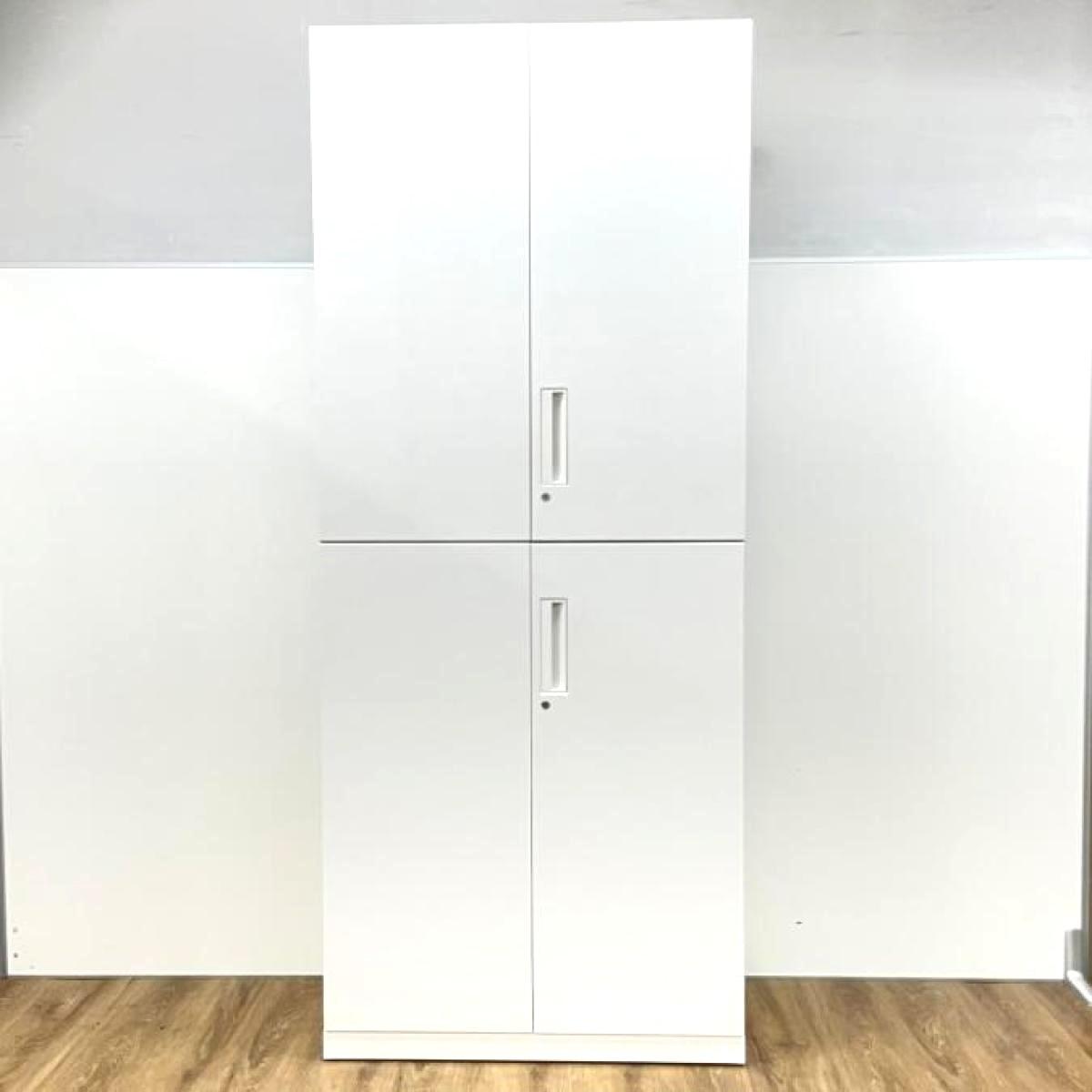 【省スペースに大容量収納！オフィス書類をまとめて整理！】■コクヨ　エディアシリーズ　上下両開き書庫セット　ホワイト【KOKUYO　EDIA】
                        エディア
                                    中古
            